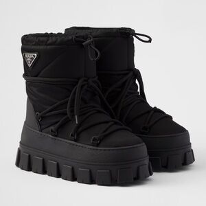 Prada: Re-Nylon gabardine après-ski boots